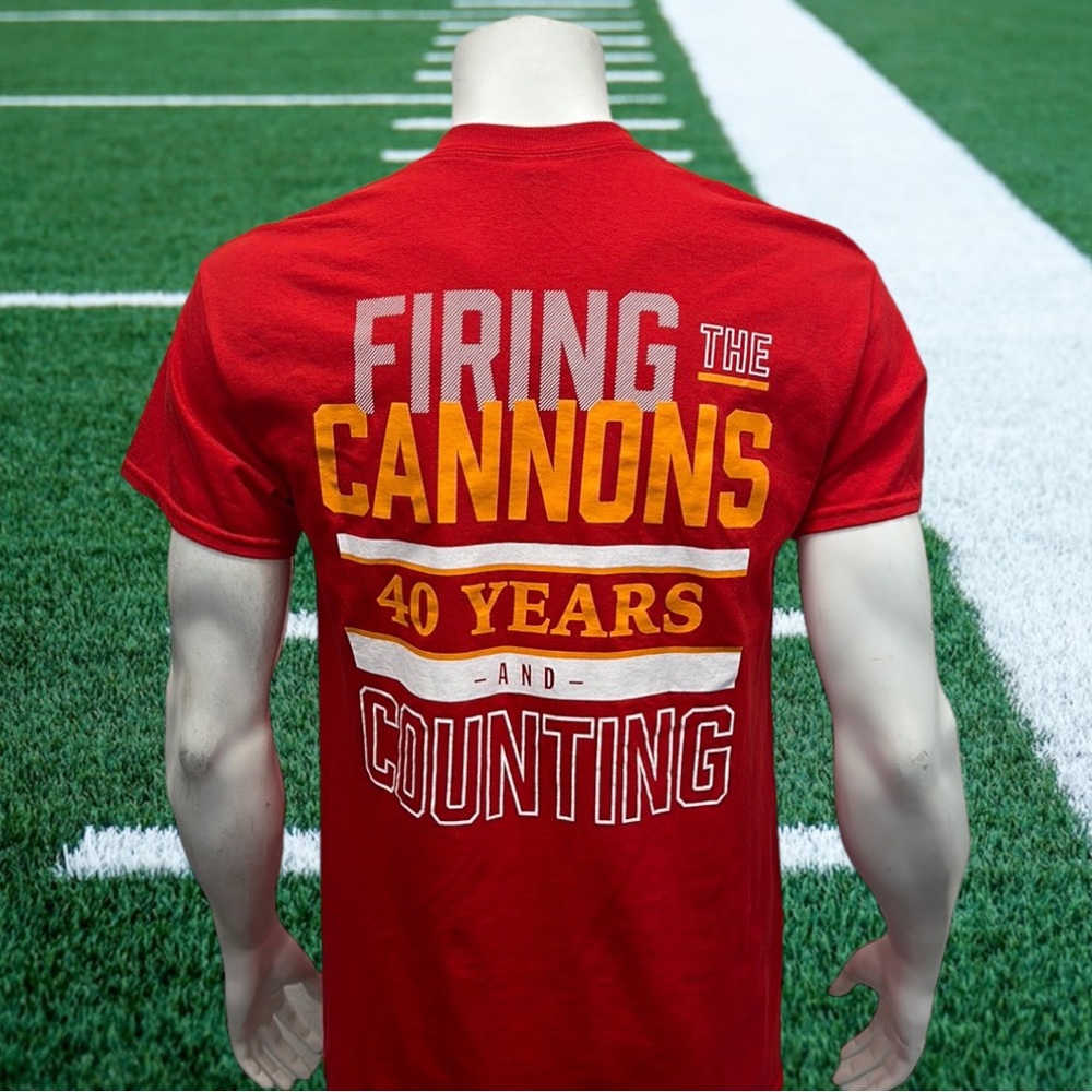 Tampa Bay Buccaneers "Fire The Cannons" 40 Years Charter Member Graphic T-Shirt